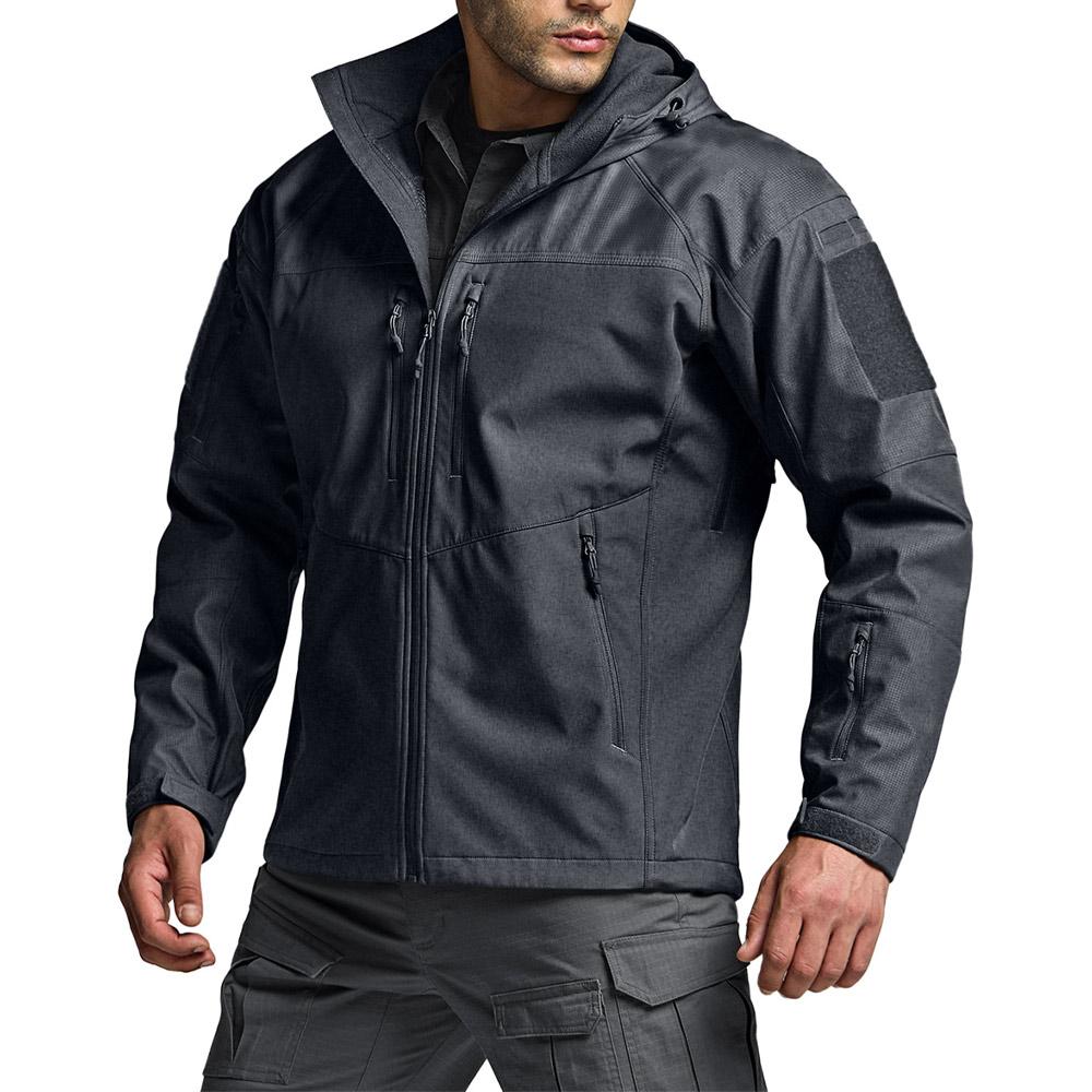 Cqr Lightweight Softshell Fleece-Lined Hooded Outdoor Jacket Thermal Water Repellent (Type B)
