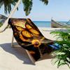 Sunflower and Butterfly 2D Flat Print Beach Towel, Large Soft Quick Dry Towel for Beach Camping Swimming.MSTJ0918517