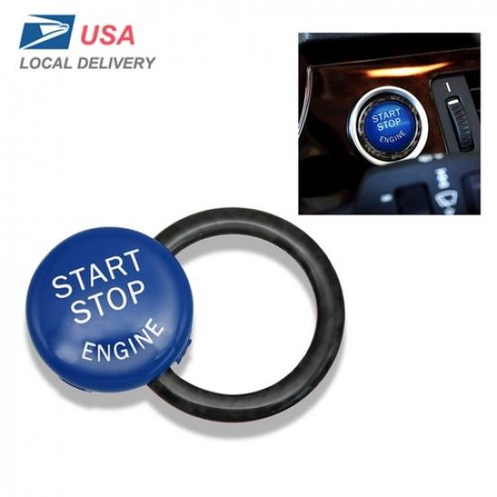 Engine Start Push Button Replace Cover With Ring For BMW 3series E90 09-12 Blue