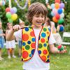 Clown Costume Vest Funny Colorful Clothing for Children, Kids, Stage Performances,