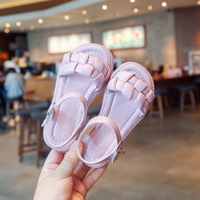 Sandaler för flickor, Sommarens Nyheter, Mjuka Halkfria Plattfotade Strandskor, Trendiga Prinsesskor för Äldre Barn