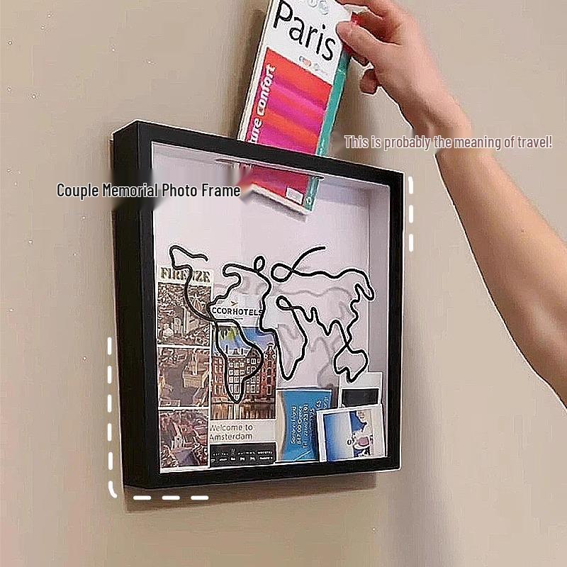 Time Fragments: Wall-Mounted Ticket & Travel Memory Frame