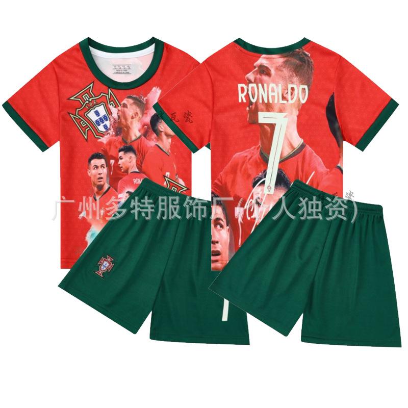 2 New children's football jersey set Boys and girls games game jersey Kindergarten performance jersey jersey