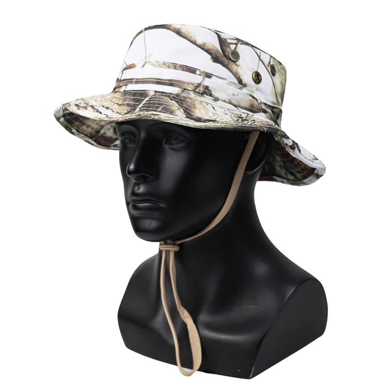 Camouflage Bucket Hat For Men Women, Outdoor Sun Protection Fishing Cap, Breathable Jungle Camo Fisherman Hat For Hiking Camping