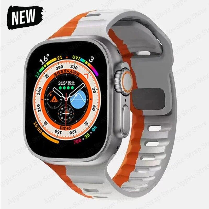 Silikonový řemínek pro Apple Watch Band ultra 2 49mm correa Náramek pro iwatch 9 8 7 6 5 SE 4 3 2 1 44 mm 40 mm 41 mm 45 mm 38 mm 42 mm řemínek k hodinkám