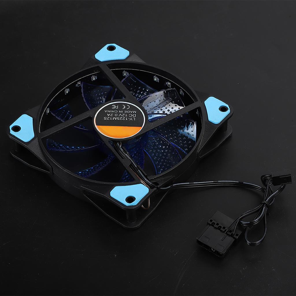 Chassis Fan Computer Cooler PC Accessory 3‑Wire 15‑Light Mute LED Streamer Colorful 12CM