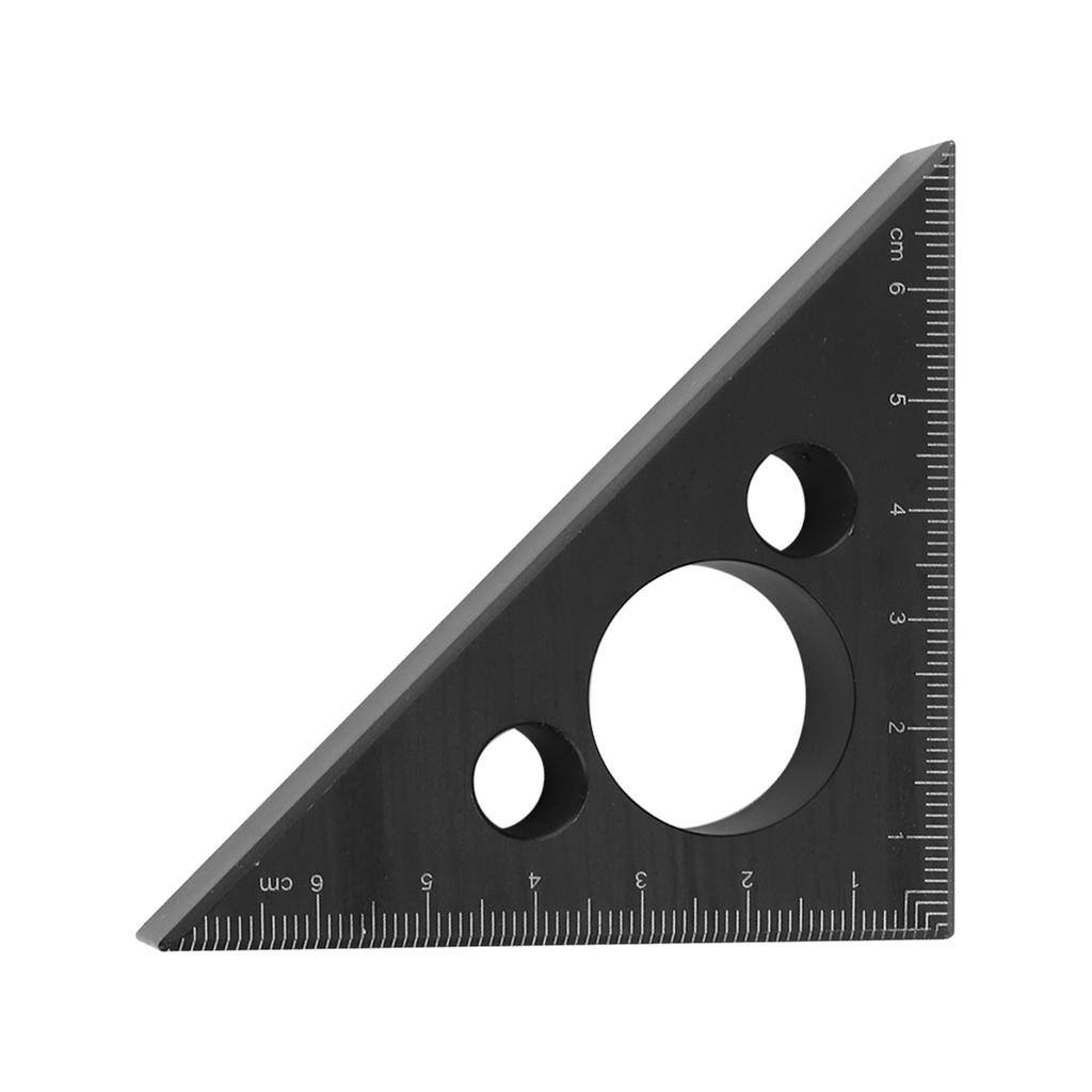 Thickened 45 Degree Aluminum Alloy Triangular Angle Ruler Woodworking Measuring Tool