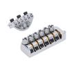 Headless Bridge Silver Color Alloy Steel 6 String Guitar Bridge Replacement for Practice