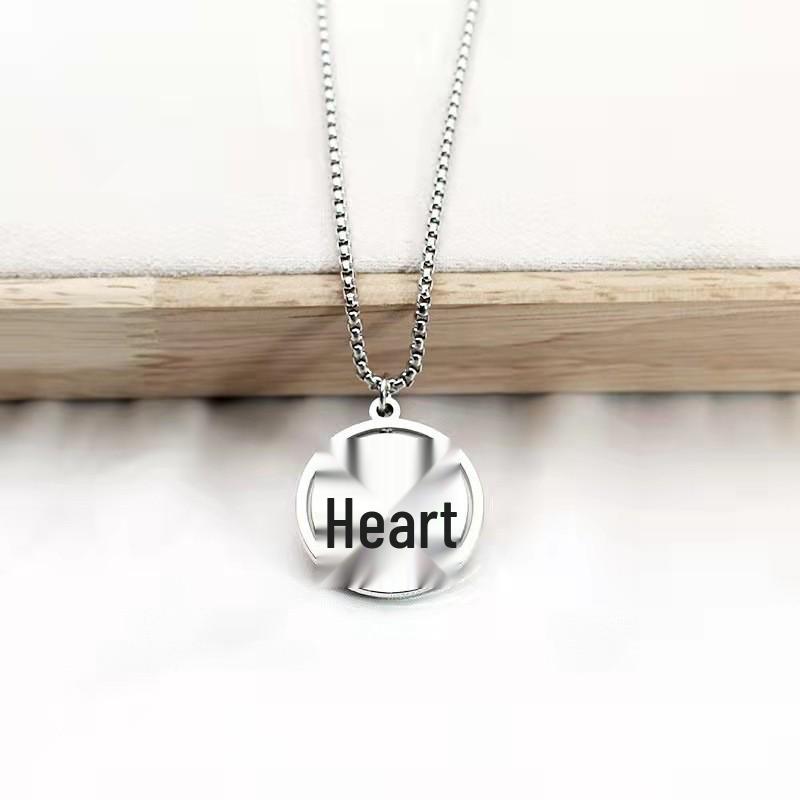 Stainless Steel Rotating Smiley Face Sweater Necklace - Versatile Hip Hop Long Style Jewelry