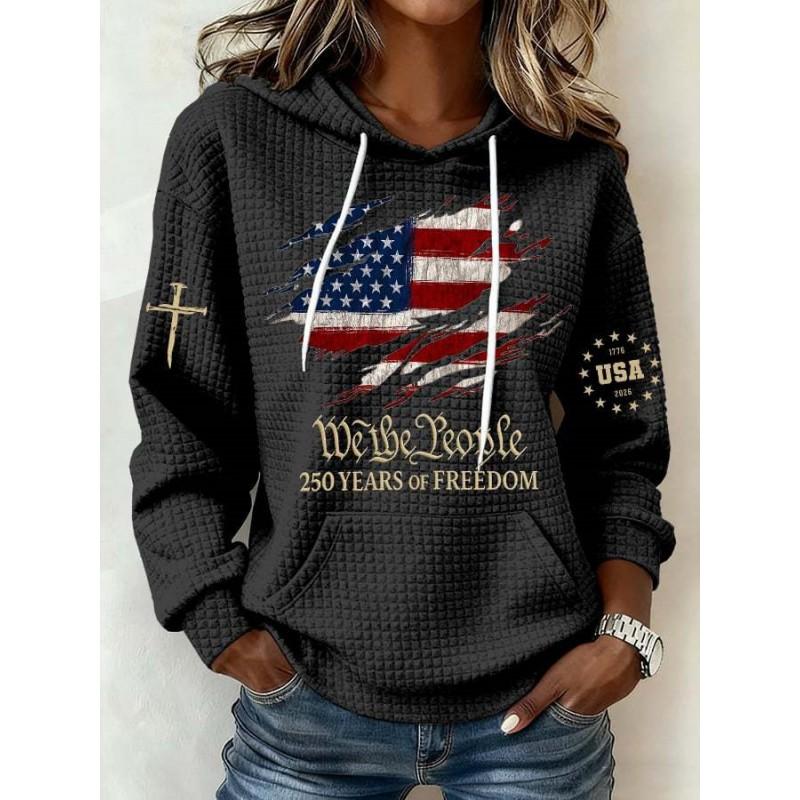 2026 Fall Womens Hooded Sweatshirt 3D Print Streetwear Casual Top