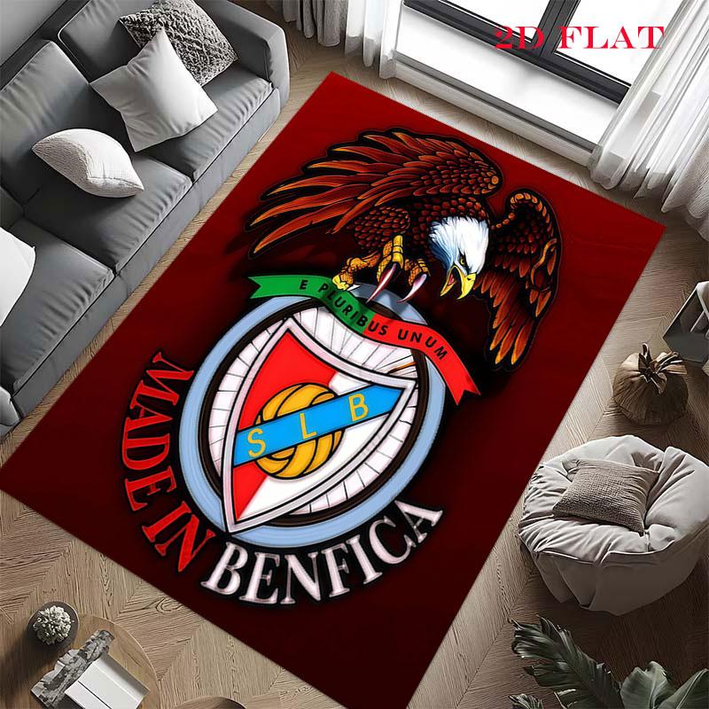 S.L. Tappeto Tappeto Poster Benfica per Soggiorno Camera da Letto Casa Decorazione Divano, Tappetino Antiscivolo per Giochi Bambini