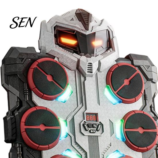 Wall Mounted Boxing Machine Mecha Music Machine, Wall-Mounted Bluetooth-compatible Target with Home Workout Equipment LED, Speed Adjustable Electronic