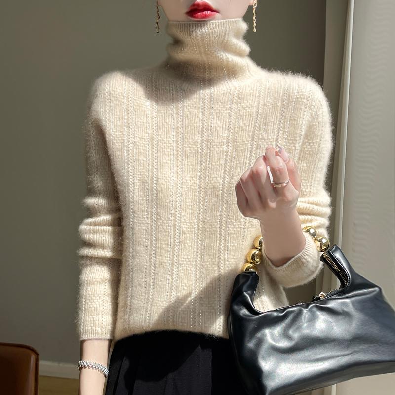 Kashmirgenser for kvinner Qinghe kashmir 30% kashmir 70% ull høst og vinter genser varm og moteriktig