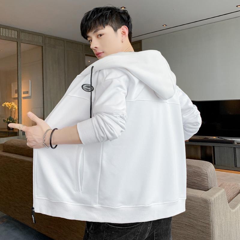 New Coat Men Ins Spring and Autumn Easy To Take Sports Leisure Brand Hooded Loose Zipper Cardigan Hoodie