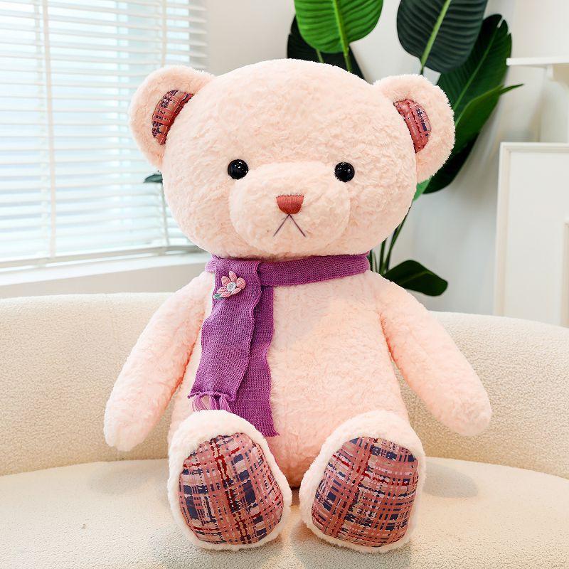 Bunter Schal Bär Plüschtier Puppe Kinder Geburtstagsgeschenk Firmengeschenk Aktivität