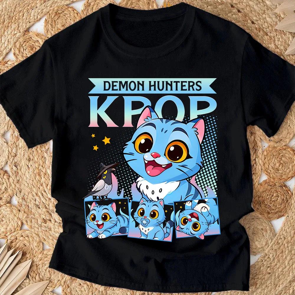 Nové 2025 Film KPop Lovci démonů Kreslené tričko Letní tričko s krátkým rukávem pro ležérní volné ženy a muže Graficky potištěné topy