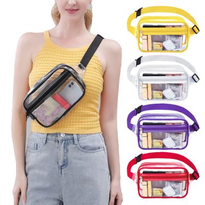 Clear Fanny Pack Adjustable with Waterproof Strap Large Capacity Release PVC Quick Unisex Travel Waist Bag