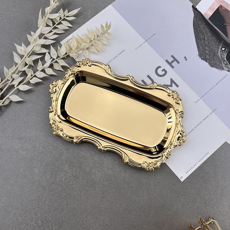 

Квадратный поднос для полотенец, подставка для салфеток, утолщенная металлическая многофункциональная тарелка для торта, закусок, тарелка для сухофруктов, закусок 3169