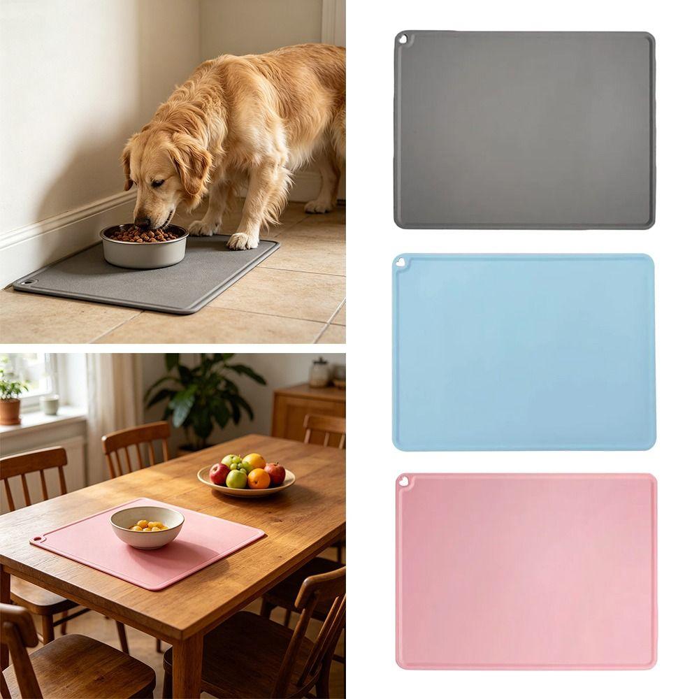Silicone Pet Mat Waterproof Dog Feeding Tray Portable Food Bowl Cushion for Dogs Cats