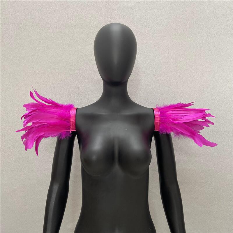 Gothic Halloween Masquerade Feather Shawl Costume Accessory