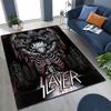 Slayer Heavy Metal Rock Band Skull Art Carpet Rug for Bedroom Living Room Sofa Home Doormat Decor,Large Non-slip Floor Mat