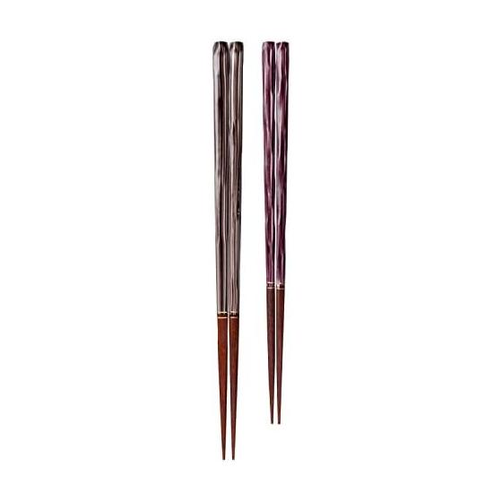 A Pair of Japanese-Made Chopsticks, Tousai, 21cm, 38362 - "Iki-gara" Series with a Focus on Originality, Japanese-style design with a ceramic-like