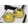 Yellow Sapphire Earring Making Natural 21-22 Ct Hexagon Cut Pair Gemstone
