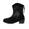 Spring and Autumn New Large Size Hollow Breathable Martin Boots Short Low Heel Sleeve Martin Boots Spot Women's Boots