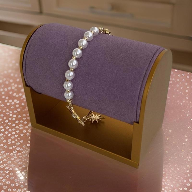 Multitiered Sturdy Metal Fashion Accessory Holder Portable for Watch Bracelet and Bangle Exhibition Home Organization