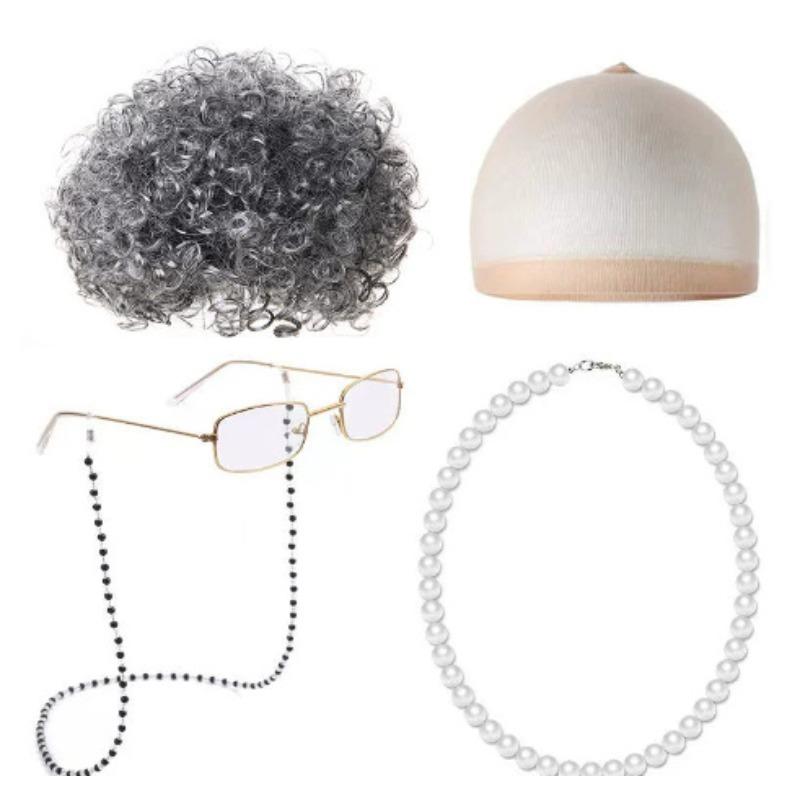 Children's Day Grandmother Wolf Cosplay Grandma Pastoral Floral Dress Stage Drama Performance Costume