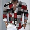 Men's Striped Long-Sleeved Shirt - Stylish, Business Casual, and Comfortable Men's Top, Suitable for Various Occasions.