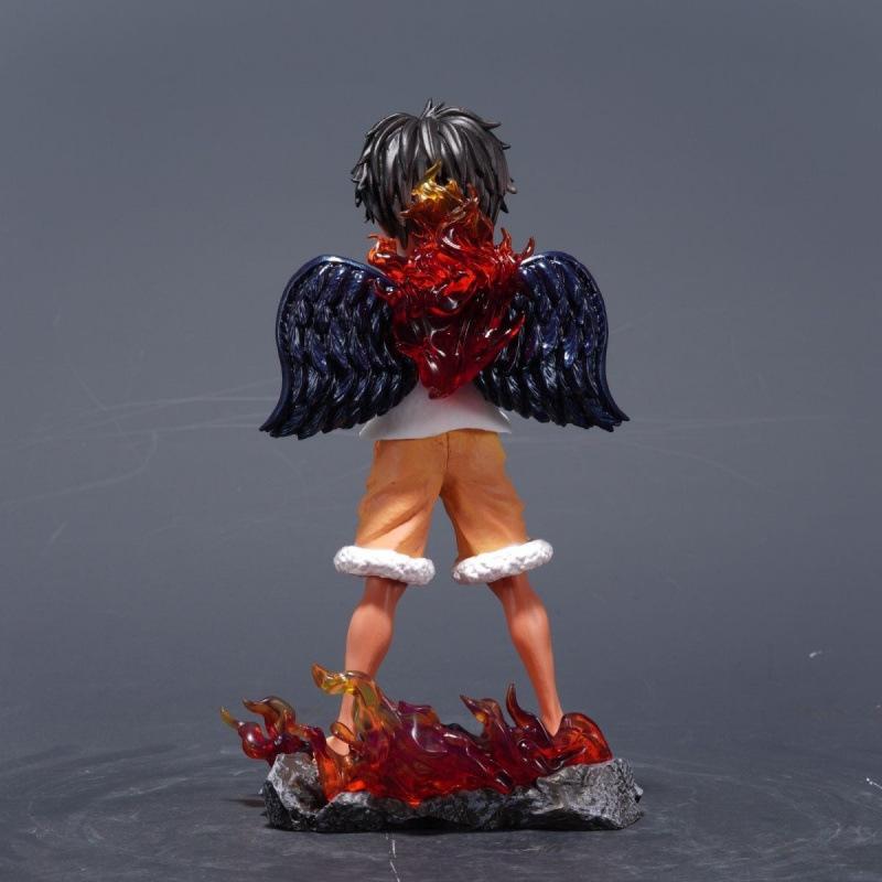 One Piece figure Blazing Angel Luffy car computer desktop ornament animation periphery Voyager toy gift