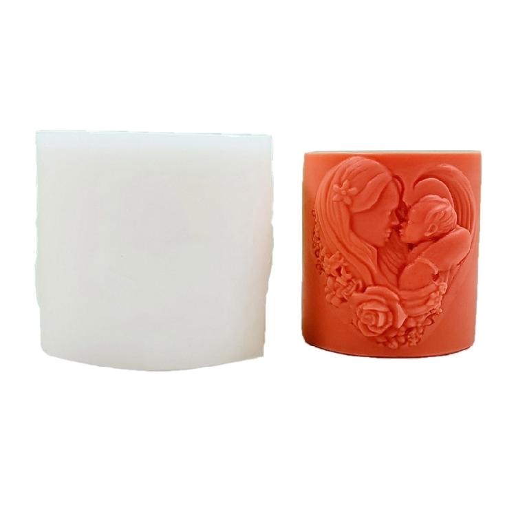 Flexible Silicone Mold for DIYs Cylinder Aromatherapys Candle Beautiful Candle Crafting Cement Gypsum Moulds for Crafts