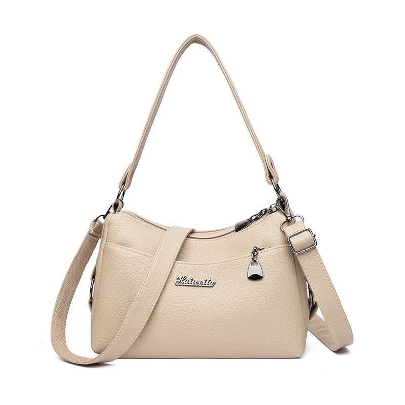 PU Umhängetasche Damen Achseltasche Tasche für Mütter mittleren Alters Umhängetasche