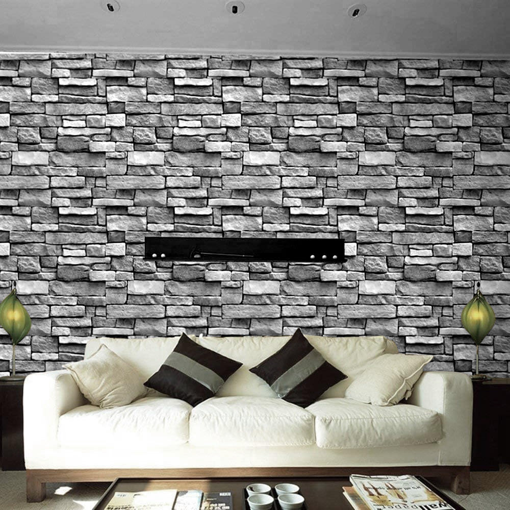 Self-adhesive 3D Stone Wallpaper Imitation Stone 45cm x 10m