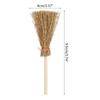 10Pcs Mini Broom Rope Straw Brooms Halloween Party Costume Witch Broom Dollhouse