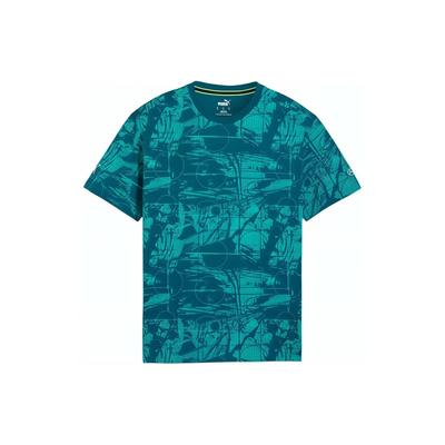 T-shirt casual girocollo con stampa graffiti Mercedes-AMG Petronas F1 Uomo Top Blu 624016-87