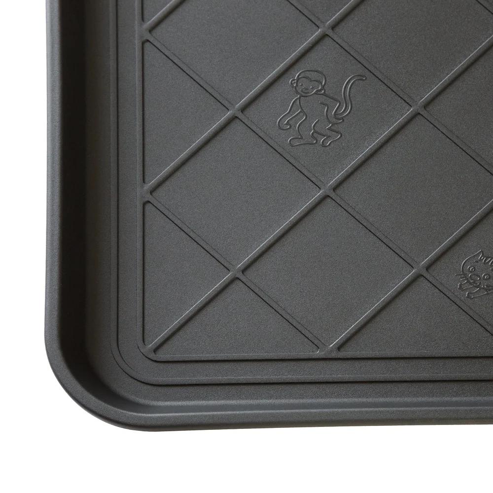 All-Weather Indoor Outdoor Boot Tray Waterproof Raised Edge Shoe Mat Entryway Mudroom Porch Dog Food Tray 20x16 Inches