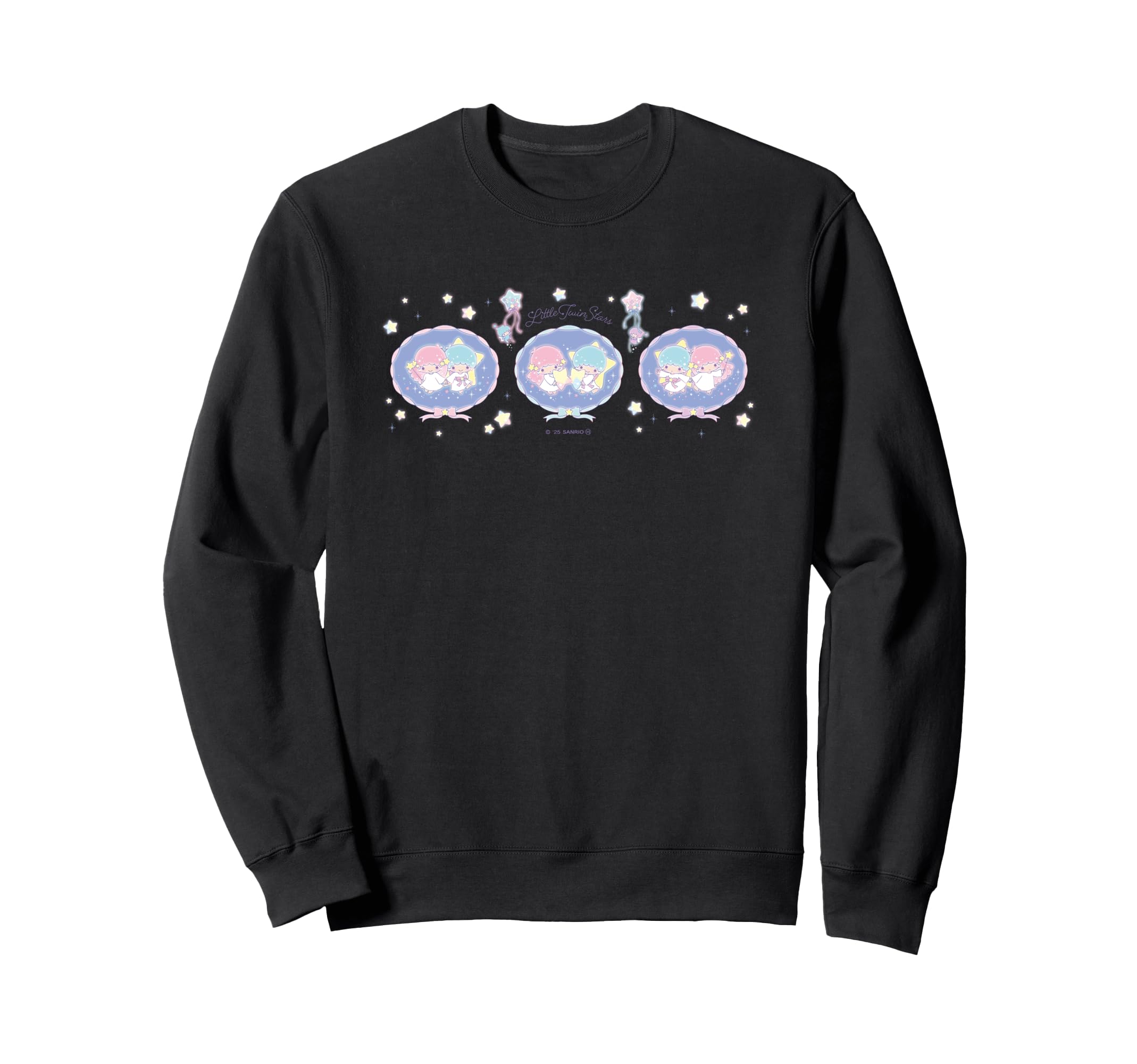 

[Little Twin Stars 50th Anniversary] Starry Night Wish Frame Sweatshirt