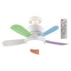 Silent Ceiling Fan with LED Lantern E27 Socket Electric Cordless Fan Modern Smart Cool Fan for Dining Room Bedroom Living Room