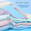 5 Pcs Mesh Zipper Bag A4 Letter Size Document Pouch Clear Plastic Waterproof Mesh Bag for Office School Travel