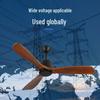 Outdoor Waterproof Rechargeable Solid Wood Ceiling Fan