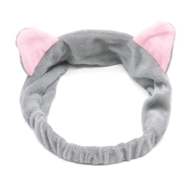 Korean Cat Ear Headband: Cute Cartoon Hair Accessory for Face Washing, Makeup, Sports, and Gift