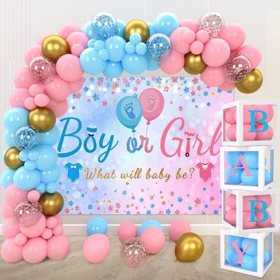 Cutie cu Balon pentru Dezvăluirea Genului: Decorare petrecere baby shower băiat sau fată