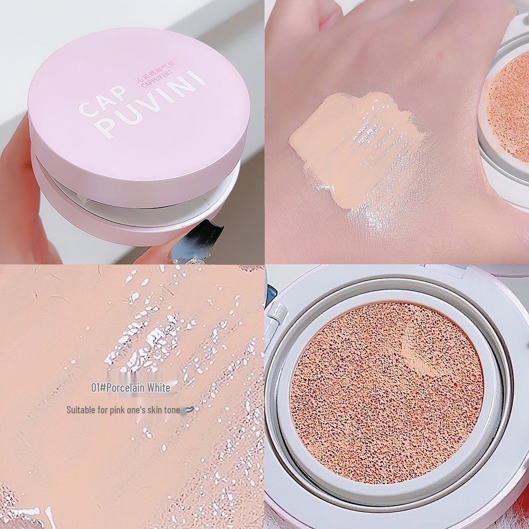 Cappuvini Matte Cushion Foundation: Long-Lasting, Moisturizing, Creamy, Brightening, and Concealing for Flawless Skin.