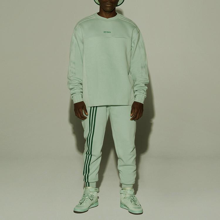 Adidas Originals Ivy Park X Clover Bestickter einfarbiger Sport-Hoodie Unisex Oberteile Mintgrün H25163