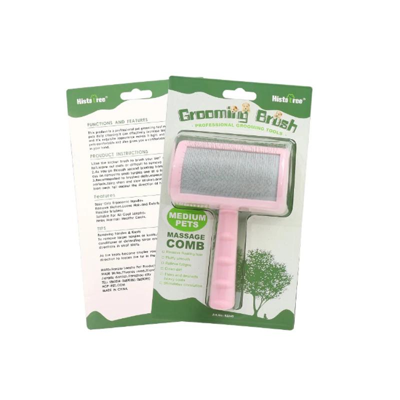 

Голка для видалення шерсті собаки Гребінці Стрижка хутра Щітка для чищення Інструмент для догляду Засіб для розчісування кішок Щеня Собака Аксесуари для домашніх тварин рожевий
