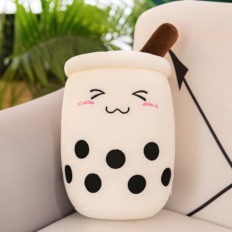 Super Soft Plush Milk Tea Cup Pillow - Cylindrical Sleeping Doll for Kids & Girlfriend Gifts