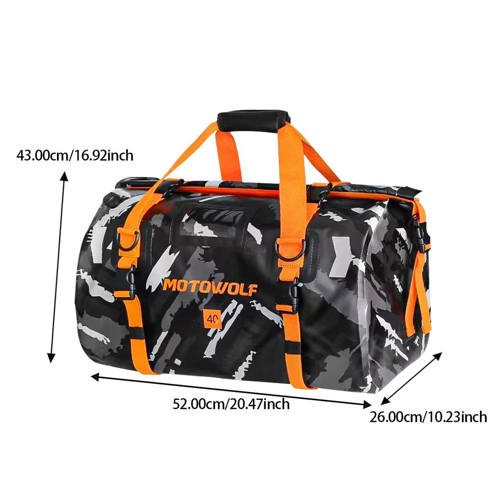 Motorcycle Tail Bag 20L 40L Waterproof Motorbike Top Case Bag Rear Seat Dry Luggage Universal Moto Top Box Panniers Bag