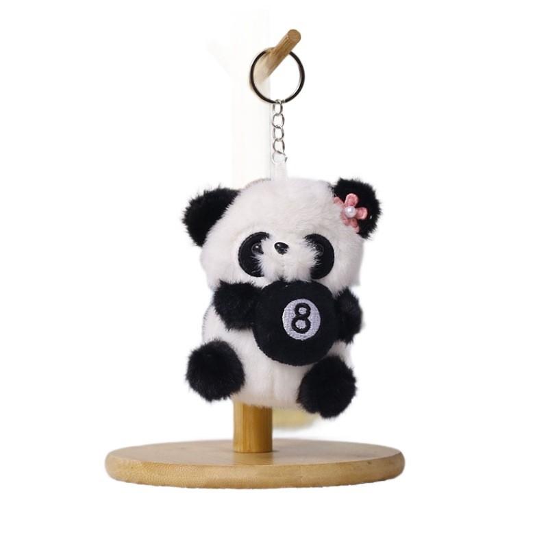 Pandabär Plüschtier Anhänger Aus Kurzem Plüschmaterial Für Tier Sammler